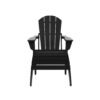 Outdoor Adirondack Chair & Ottoman Set – Black