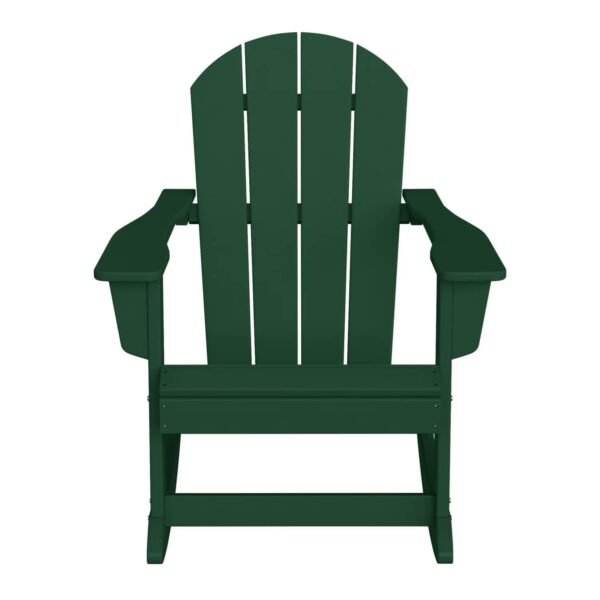 Outdoor Patio Rocking Adirondack Chair – Dark Green