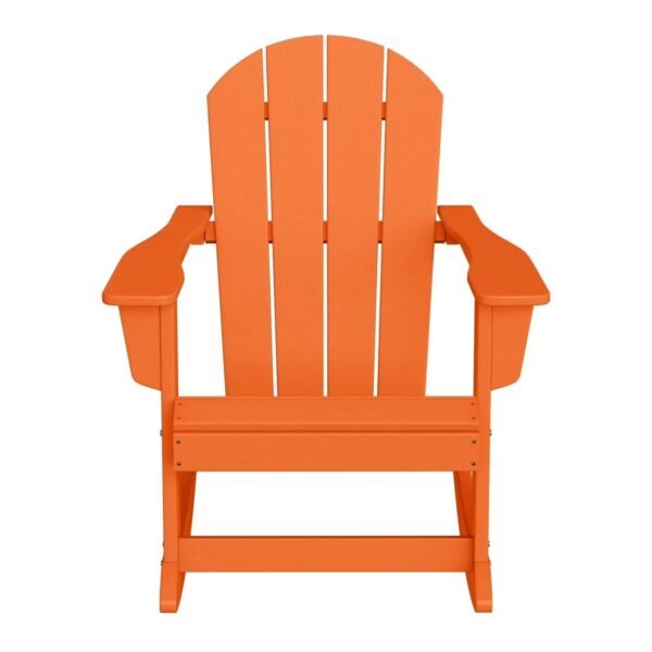 Outdoor Patio Rocking Adirondack Chair – Orange