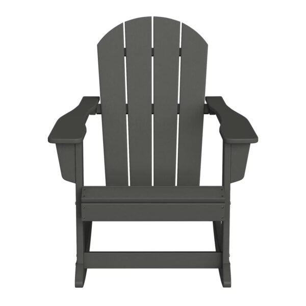 Outdoor Patio Rocking Adirondack Chair – Gray