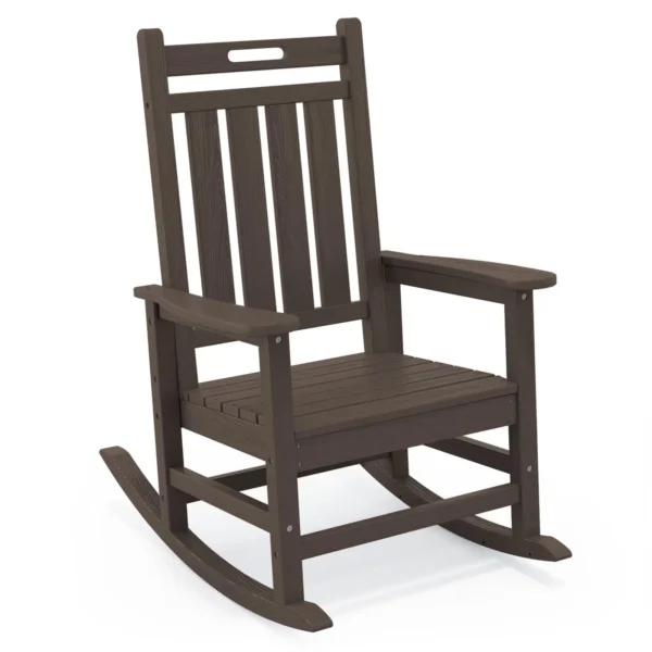 HDPE Outdoor Rocking Chair – Coffee