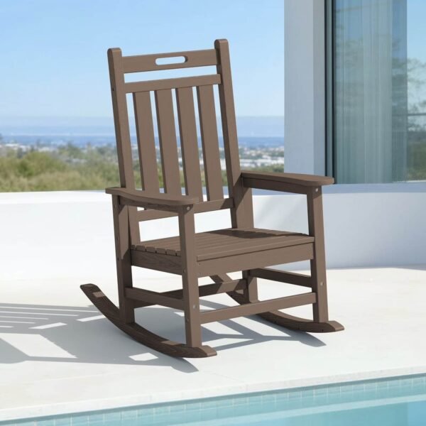 HDPE Outdoor Rocking Chair – Brown