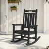 HDPE Outdoor Rocking Chair – Black