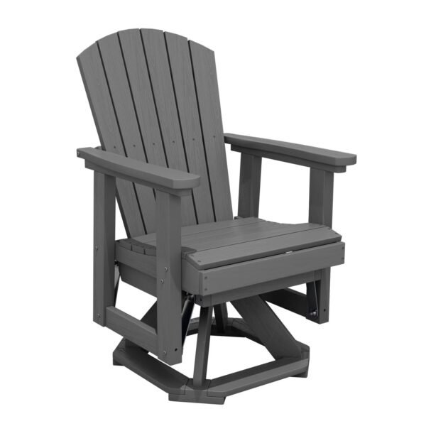 Adirondack Swivel Glider Chair – Gray