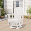 Adirondack Swivel Glider Chair – White