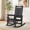 HDPE Outdoor Rocking Chair – Black