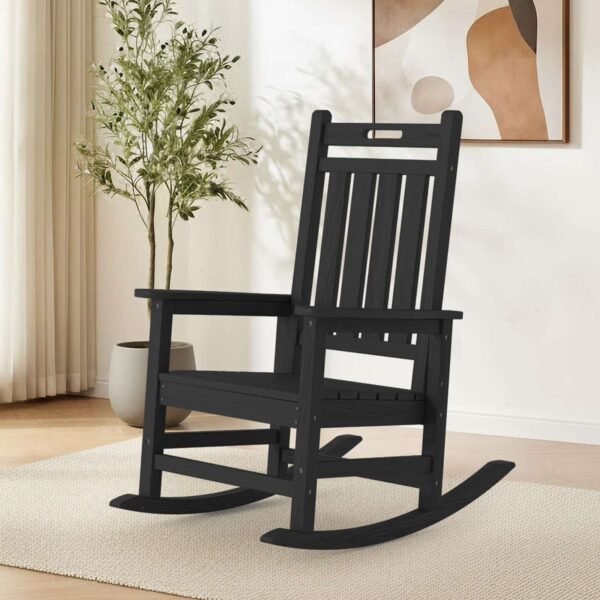 HDPE Outdoor Rocking Chair – Black